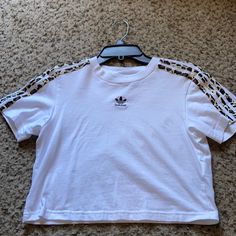 Adidas Crop Top. Size S. Never Worn. Adidas White Fitted T-shirt, White Stretch Adidas Tops, Adidas Fitted Short Sleeve Tops, Adidas Trendy Fitted Tops, Trendy Fitted Adidas Tops, Adidas Fitted Summer Tops, Adidas Trendy Stretch Tops, Trendy Adidas Stretch Tops, Trendy Stretch Adidas Tops