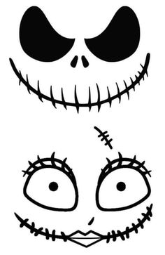 the face of jack skellinger from the nightmare before it was drawn by hand