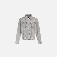 DetailsMaterial: CottonCollar: Turn-down Collar Denim Trucker Jacket, Trucker Jacket, Grey Khakis, Gray Jacket, Shop Now, Top Outfits, Turn Ons, Collar, Grey