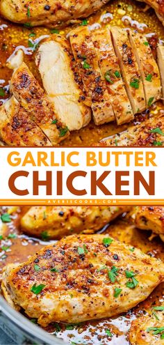 Whip up this simple meal under 30 minutes! Tender and juicy, rich and buttery, this skillet garlic butter chicken is a winner. Put this easy stovetop chicken recipe on your rotation of quick dinner ideas! Easy Stovetop Chicken, Stovetop Chicken, Garlic Butter Chicken, Garlic Butter Sauce, Fast Dinners, Healthy Dinner Recipes Chicken, Health Dinner Recipes, Vegetarian Recipes Dinner