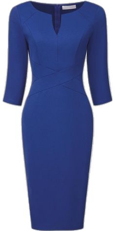 Dresses Royal Blue, Zipper Neck, Pencil Dresses, Midi Pencil Dress, Dresses Royal, Royal Blue Dresses, Pencil Dress, Royal Blue, Knee Length