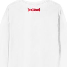 Embrace your Ultraman fandom with this adult white crew neck long sleeve sweatshirt. Featuring Ultraman in a gray frame above "Ultradad" text on the front and the movie’s logo in red on the back, this sweatshirt blends style and comfort seamlessly. Made from a durable blend of 50% cotton and 50% polyester, it offers softness and longevity. Machine wash it on cold with like colors and tumble dry on low heat for hassle-free care. Fan Apparel Long Sleeve Relaxed Fit T-shirt, White Long Sleeve Fan Apparel Sweatshirt, Fan Apparel Sweatshirt With Long Sleeves And Relaxed Fit, White Pre-shrunk Sweatshirt For Streetwear, White Sweatshirt For Streetwear, Relaxed Fit Long Sleeve Fan Apparel Top, Long Sleeve Screen Print Fan Apparel Top, Cotton Long Sleeve Fan Apparel Tops, White Screen Print Band Merch Sweatshirt