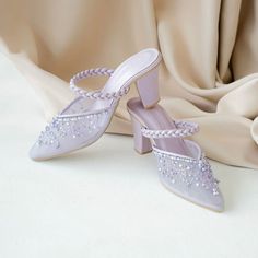 Lavender Heels, Bridal Foot Jewelry, Trendy High Heels, Party High Heels, Purple Prom, Shoes Heels Classy, Wedding Shoes Bride