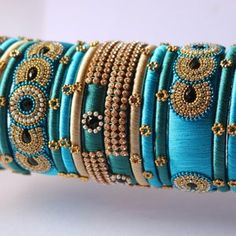 Deep Green Color With Golden Work Heavy Tassel Latkan Wedding | Etsy Unique Handmade Bangle For Wedding, Traditional Handmade Bracelets For Celebrations, Unique Handmade Wedding Bangle, Traditional Turquoise Bracelets For Wedding, Traditional Handmade Bangle For Celebrations, Unique Handmade Bangle For Festivals, Unique Bangle For Festivals, Bohemian Handmade Bangle For Celebration, Handmade Bohemian Bangle For Celebration