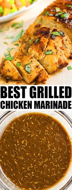 the best grilled chicken marinade recipe is shown