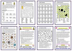 the printable worksheet for crosswords is shown in several different colors