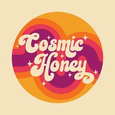 the logo for cosmic honey is shown