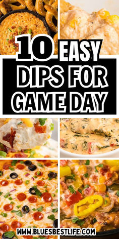 A collection of dip recipes for game day. Best Game Day Dips Football Parties, Crockpot Game Day Recipes, Cheap Game Day Food, Hot Dips For Parties, Meditrain Diet, Hot Dips For Parties Appetizers, Game Appetizers, Game Day Dips, Football Dip