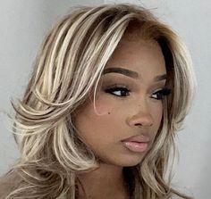 This stunning blonde highlighted wig radiates elegance and style. The soft, flowing strands cascade beautifully, showcasing a blend of natural-looking blonde tones that shimmer in the light. The highlights add depth and dimension to the hair, creating a sophisticated and trendy look. Whether you're looking to enhance your everyday style or add a touch of glamour to a special occasion, this wig is the perfect choice. Crafted with high-quality synthetic fibers, it is durable, easy to maintain, and comfortable to wear. Elevate your look effortlessly with this gorgeous blonde highlighted wig. Back to school hairstyles. Dark Blonde Hair Black Women, Blonde Hair With Green Highlights, Brown Highlight Wig, Highlighted Wig, Blonde Human Hair Wigs, 360 Lace Frontal Wig, Highlight Wig, Hd Lace Wig, Human Hair Wigs Blonde