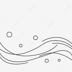 an abstract line drawing of waves and bubbles on a white background, illustration, graphic png and psd