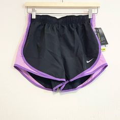 In Excellent New Condition. Nike Casual Purple Activewear, Casual Purple Nike Activewear, Stretch Purple Nike Athletic Shorts, Nike Purple Athleisure Bottoms, Nike Stretch Athletic Shorts In Purple, Nike Purple Athletic Shorts, Nike Purple Athletic Stretch Shorts, Casual Purple Athletic Shorts For Gym, Purple Short Gym Bottoms