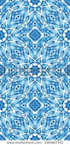 an abstract blue and white background with many different patterns on it, including the center