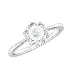 Product Details Add a touch of elegance to your look with this beautifully crafted Miracle Plate Diamond Solitaire Ring. The ring features a sparkling Round Cut Diamond in the center, surrounded by a Miracle Plate in an illusion setting. Made of solid gold, this floral design ring is perfect for your special someone. Product Information SKU SHP-RINGS052210383 Weight 2.08 gm (Approximate) DIAMOND INFORMATION No.of Stones 1 Pieces Total Weight 0.07 Carat (Approximate) Dimension(approx) Round-2.50X Diamond Solitaire Ring, Signature Jewelry, 18k Yellow Gold Ring, A Miracle, Timeless Jewelry, Diamond Solitaire Rings, Flower Ring, Conflict Free Diamonds, Design Floral