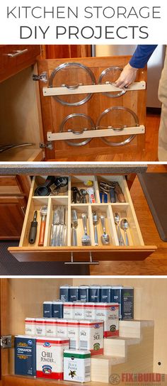 kitchen storage diy projects that are easy and cheap to do in less than 10 minutes