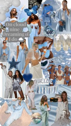 Bach ideas ✨ on cloud nine !! On Cloud Nine Bachelorette, Miami Bachelorette Party, Bachelorette Inspo, Bachelorette Theme, Blue Bathing Suit, Bachelorette Party Weekend, Bachelorette Themes, Bridal Bachelorette Party, On Cloud Nine