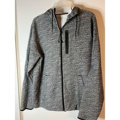 Old Navy Active Wear Full Zip Hoodie Preowned Looks Brand New Offers Welcome Casual Gray Fleece Hooded Jacket, Casual Heather Grey Hoodie Outerwear, Casual Heather Grey Hoodie, Casual Heather Grey Fleece Outerwear, Casual Gray Hooded Sports Jacket, Navy Hoodie, Yellow Hoodie, Old Navy Men, Old Navy Shirts