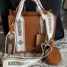 Steve Madden Purse Brand New Never Used With Tags Steve Madden Handbags, Purse Brands, Steve Madden Bags, Floral Purse, Satchel Tote, White Purses, Satchel Purse