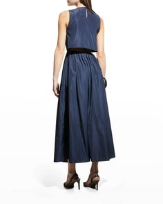 Emporio Armani Ruched Cutout Taffeta Dress | Neiman Marcus