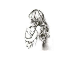 a drawing of a woman holding a baby