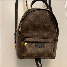 Almost Brand New , Wore Couple Of Times . Chanel Slippers, Palm Springs Mini Backpack, Lv Backpack, Lv Damier, Louie Vuitton, Louis Vuitton Backpack, Dream Bags, Lv Bags, Louis Vuitton Damier Ebene