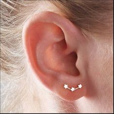 Cincin Diy, Constellation Earrings, Star Earrings Stud, Mua Sắm, Stylish Jewelry, Pretty Jewellery, Silver Stars, Star Earrings, Ear Studs