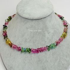 "Thank you for coming in! Old Mine tourmaline in incredible cut stone grade! They have breath-taking color (many pinks and rubellite ones) and gem clarity for tourmaline. You can see enormous amount of gem luster off these stone in person! Photos don't do them justice! 17\" length necklace, 125.6 carats. It is already a ready-to-wear necklace with 18k solid yellow gold clasp. You'll get the necklace you see! SIZE of the tourmaline: 4mmx4.8mm to 3.8mmx6.6mm COLOR: Multi Material: 18k solid gold, Length Necklace, Wear Necklaces, Sky Blue Topaz, Wow Products, Solid Yellow, Spring Rings, Rose Cut, Blue Topaz, Tourmaline