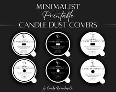 the minimalist printable candle dust covers