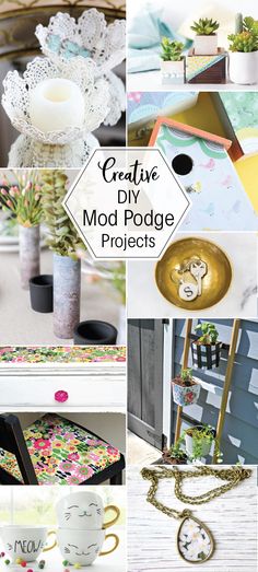 creative diy mod podge projects