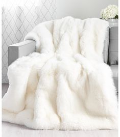 Rabbit Fur Blanket, Fox Fur Blanket, Fur Blankets, Fur Comforter, King Size Blanket, Luxurious Home