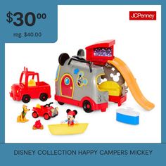 the disney collection happy campers mickey mouse playset is $ 30 off at toys r us