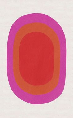 an orange and pink circle on a white background