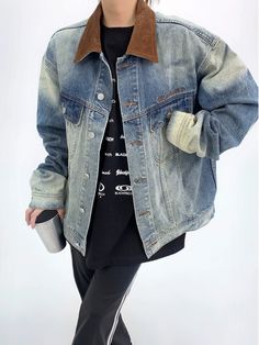 A denim jacket that updates your casual outfit.

It also works as a convenient light outerwear during the change of seasons.

This is a piece that gives off a street feel when worn in a loose size.

◾️Model
Height/Weight: 158cm(62.2in)/45kg(99.2lb)
Size：L






Cm
(inches)

Length
Chest
Shoulder
Sleeve Length


M
67(26.3)
122(48.0)
53(20.8)
63(24.8)


L
69(27.1)
126(49.6)
54(21.2)
64(25.1)


XL
71(27.9)
130(51.1)
55(21.6)
65(25.5)


2XL
73(28.7)
134(52.7)
56(22.0)
66(25.9) Casual Denim Blue Jacket For Streetwear, Denim Outerwear For Streetwear In Casual Style, Casual Denim Outerwear For Streetwear, Oversized Winter Denim Jacket, Winter Denim Jacket For Streetwear, Winter Denim Button-up Jacket, Dark Wash Long Sleeve Denim Jacket For Streetwear, Trendy Faded Outerwear For Streetwear, Casual Denim Blue Outerwear For Streetwear