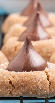 chocolate covered donuts cooling on a rack