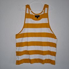 New Mens Pacsun White & Yellow Striped Tank Top Shirt. Multiple Sizes And Quantities Available, All Are Unworn And Have The Tag Attached. You Will Receive Exactly What Is Pictured. Happy Shopping! B6 Will Ship Same Or Next Day, Bundle To Receive A Discount And Only Pay 1 Shipping Price! Yellow Relaxed Fit Top For Vacation, Yellow Casual Summer Tops, Casual Yellow Summer Tops, Yellow Cotton Tank Top For Beach, Yellow Sleeveless Cotton T-shirt, Yellow Cotton Beach Top, Yellow Relaxed Fit Top For Summer, Yellow Cotton Shirt For Summer, Casual Yellow Cotton Tank Top