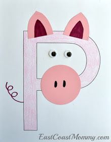 the letter f is for pig paper craft