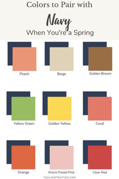 the color chart for many different colors