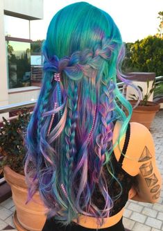 Turquoise Hair Dye, Turquoise Hair Color, Witchy Hair, Color Tips, Turquoise Hair, Lavender Hair, Pretty Hair Color, Colorful Hair, Hair Dye Colors