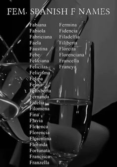 a wine glass with the names of different wines