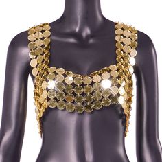 Elevate your style with our versatile Square-Neck Metallic Crop Top Vest. Crafted with a sleek square neckline and a shimmering gold color, this garment can be worn as a top or a vest, adding a touch of sophistication to any outfit. Go backless for a bold look or layer it over a top for a chic and modern ensemble. Fabric: Non-Stretch Material: Acrylic Metallic Crop Top, Bodycon Dresses Casual, Female Style, Acrylic Fiber, Metallic Dress, Versatile Dresses, Square Necklines, Fabric Names, Street Fashion