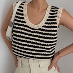 Commence Brand, Unworn With Tags On. Size Medium But It Fits Like A Small. Very Lightweight. Selling Because I Wanted A More Oversized Fit. Trendy Striped Sweater Vest For Spring, Striped Cotton Sweater Vest For Summer, Striped Crochet Top For Spring, Trendy Cotton Crochet Top With Crew Neck, Spring Striped Crochet Top, Fitted Striped Sweater Vest Casual, Casual Striped Fitted Sweater Vest, Striped Crochet Top For Summer, Casual Striped Crochet Top For Summer