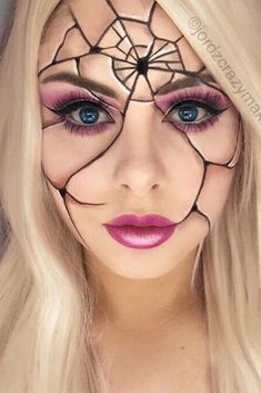 51 Killing Halloween Makeup Ideas To Collect All Compliments And Treats Nem Halloween Makeup, Beautiful Halloween Makeup, Fantasy Make-up, Halloween Make-up Looks, Halloweenský Makeup, Holloween Makeup, Creepy Halloween Makeup, Cute Halloween Makeup, Halloween Makeup Diy