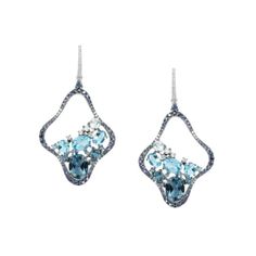 Luxury Gia Certified Blue Topaz Jewelry, White Gold Drop Earrings, Earrings White Gold, Modern Jewellery, Jewellery Brand, Earrings White, Family Heirloom, Gold Drop Earrings, Dream Jewelry