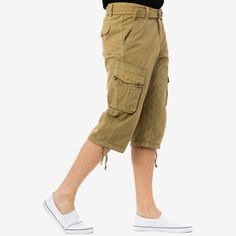 These classic below knee cargo shorts from XRAY are constructed with quality and durable materials for long-lasting comfort and breathability. Khaki Knee-length Shorts With Side Pockets, Khaki Bermuda Shorts With Pockets, Khaki Knee-length Bermuda Shorts With Pockets, Knee-length Utility Cargo Bottoms, Knee-length Cargo Shorts For Summer Outdoor, Outdoor Knee-length Cargo Shorts, Knee-length Summer Cargo Shorts For Outdoor, Khaki Military Shorts For Outdoor Activities, Military Style Khaki Shorts For Outdoor Activities