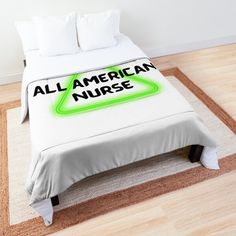 an all american nurse blanket on a bed