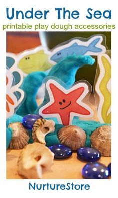 under the sea printable play dough accessories