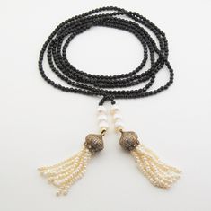 this necklace, was made with beautiful baroq pearls and black onyx, natural stone Total Length 64.5. inç. ( 163 cm. ) U.S. fast shipping by ups 2-3 days sending requests and suggestions, please feel free to convo me product in a box with a gift bag will be sent to For other inquiries, please visit the shop policies Thank you for visiting our shop http://www.etsy.com/shop/SevimsDesign İnstagram :sevimsdesign Elegant Adjustable Pearl Necklace With Gemstone Beads, Elegant Necklace With 108 Beads For Party, Elegant Party Necklace With 108 Beads, Elegant Lariat Long Necklace With Natural Stones, Elegant Black Jewelry With 108 Beads, Elegant Black Lariat Long Necklace, Elegant Black Beads Lariat Jewelry, Elegant Black Beaded Lariat Jewelry, Elegant Adjustable Lariat Necklace With Gemstone Beads