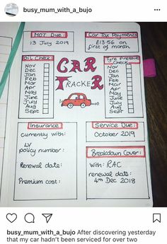 an open notebook with writing on it and the words car race written in red ink