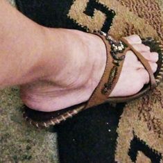 Brown Leather Detailed Thong Kitten Sandals With 1.5" Heel. Comfy Slide On Staple Shoe Pairs With Most Anything. Kitten Sandals, Cool Sandals, Staple Shoes, Cute Toe Nails, Cute Toes, Clog Heels, Slide On, Shoes Leather, Womens Shoes Wedges