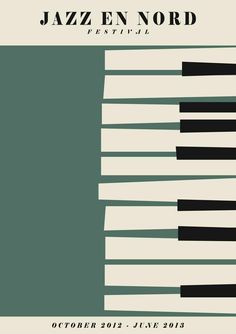 a poster with piano keys on it for jazz en nord festival in october 2012