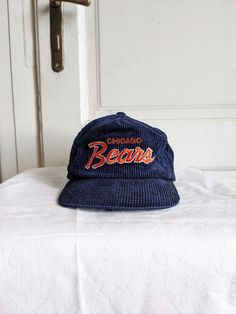 Vintage 80s Chicago Bears Cap Sports Specialties Corduroy Snapback NFL  Made in Korea  one size  in great condition, check photo. Vintage Baseball Cap With Curved Brim For Fan Gear, Vintage Curved Brim Baseball Cap For Fan Gear, Vintage Baseball Cap For College, Vintage Cap For College, Vintage 5-panel Snapback Hat For Sports, Retro Baseball Cap For Sports Events, Vintage College Baseball Cap, Retro Baseball Cap For Game Day, Retro Corduroy Hat For Streetwear